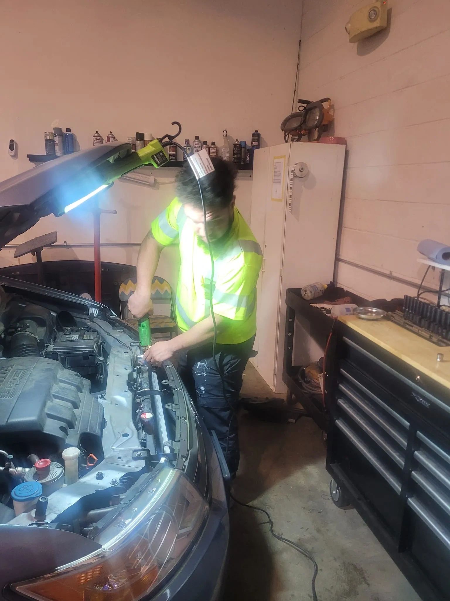 Mechanic working at Jara's Automotive